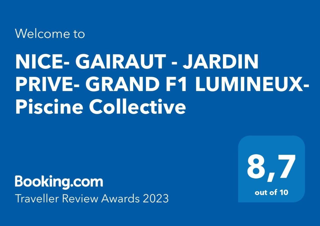 Nice- Gairaut - Jardin Prive- Grand F1 Lumineux-Piscine Collective Luaran gambar